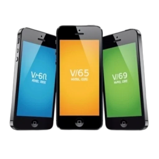 three, black, cell, phones transparent PNG cut-out