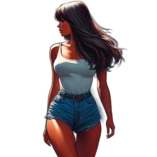 dress, comic book art, concept art, photorealistic transparent PNG cut-out