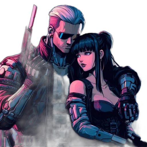 weapon, cyberpunk, concept art, comic book art transparent PNG cut-out