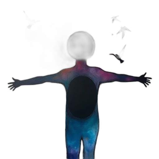 robot, mask, creature, staff transparent PNG cut-out