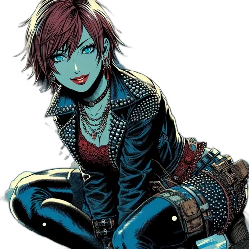 jacket, comic book art, cyberpunk, concept art transparent PNG cut-out