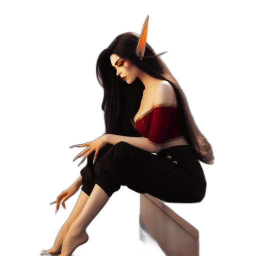 dress, concept art, fantasy art, 3d render transparent PNG cut-out