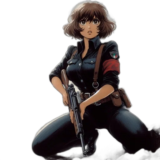 weapon, jacket, concept art, comic book art transparent PNG cut-out
