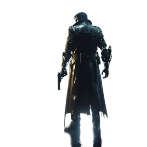 jacket, sword, weapon, staff transparent PNG cut-out