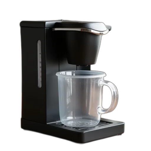 coffee, maker, clear, plastic transparent PNG cut-out