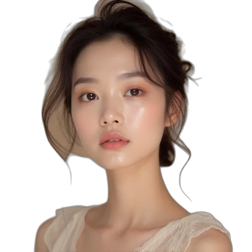 face, hair, dress, jewelry transparent PNG cut-out