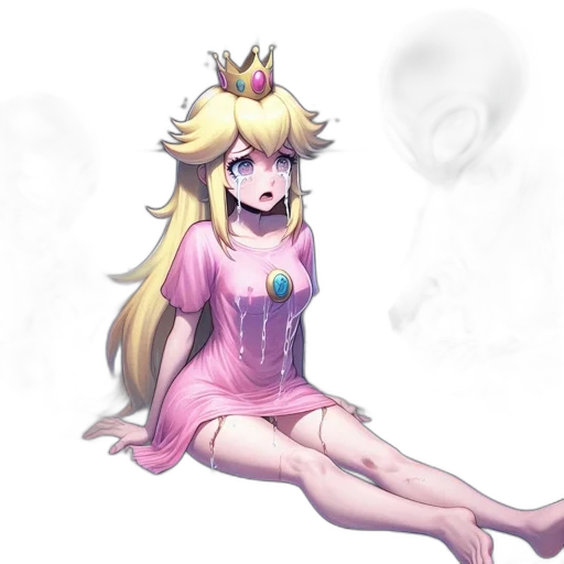 crown, dress, staff, creature transparent PNG cut-out