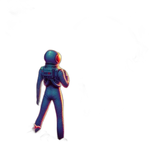 robot, jacket, creature, staff transparent PNG cut-out