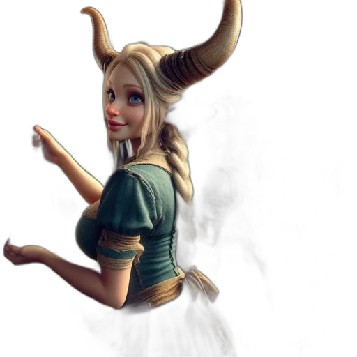 staff, dragon, dress, fantasy art transparent PNG cut-out