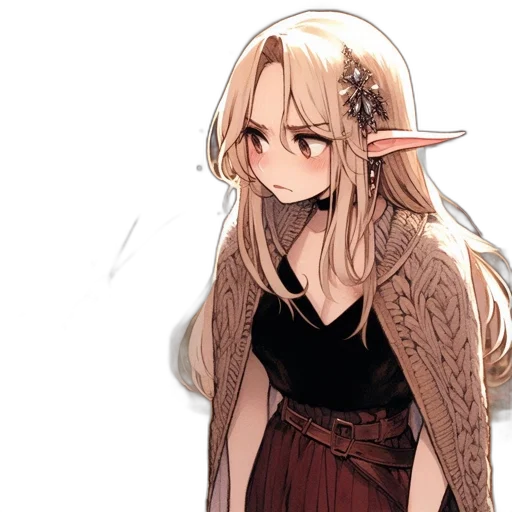 staff, dress, dragon, concept art transparent PNG cut-out