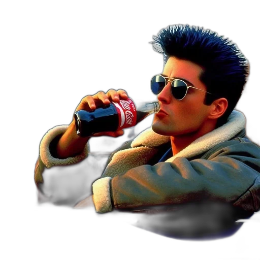 jacket, bottle, food, photorealistic transparent PNG cut-out