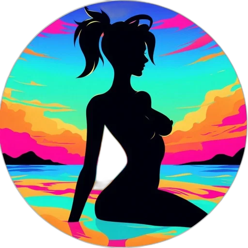 vaporwave, pixel art, fantasy art, concept art transparent PNG cut-out
