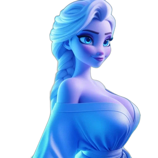 dress, crown, face, 3d render transparent PNG cut-out