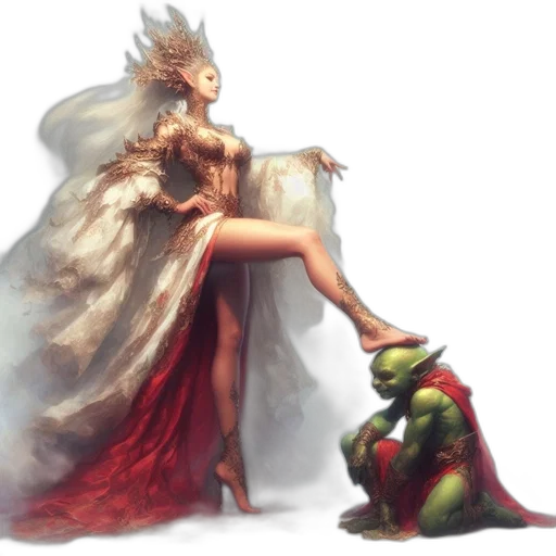 dress, dragon, concept art, fantasy art transparent PNG cut-out