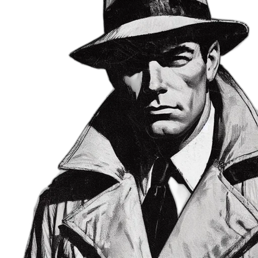 jacket, hat, face, comic book art transparent PNG cut-out