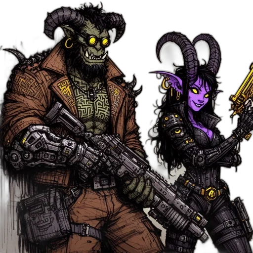 concept art, cyberpunk, comic book art, fantasy art transparent PNG cut-out