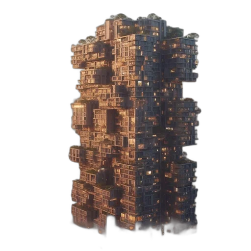 furniture, building, tree, robot transparent PNG cut-out