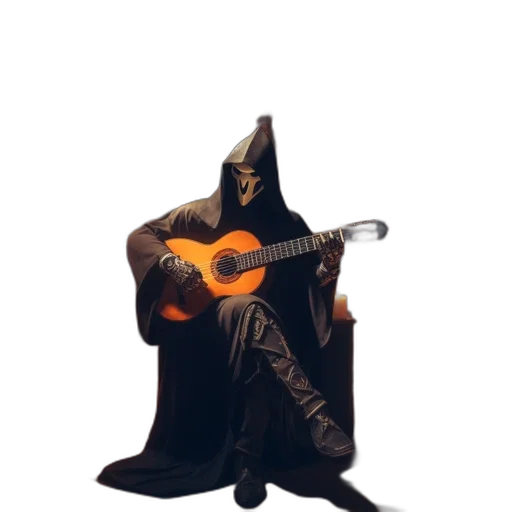 jacket, mask, hat, staff transparent PNG cut-out