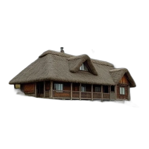 building, umbrella, furniture, 3d render transparent PNG cut-out