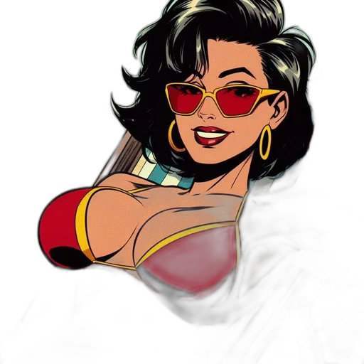 comic book art, cartoon, concept art, pixel art transparent PNG cut-out