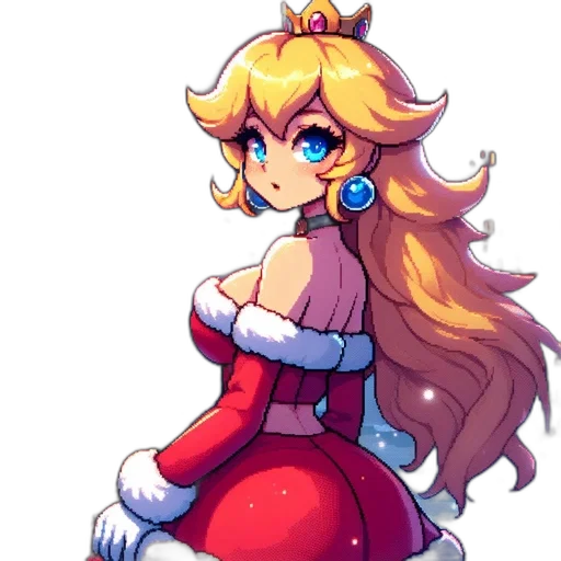 dress, crown, pixel art, concept art transparent PNG cut-out