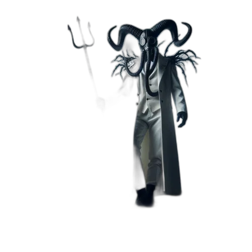 creature, staff, hair, mask transparent PNG cut-out