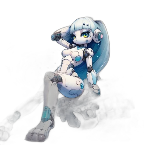 robot, weapon, staff, creature transparent PNG cut-out