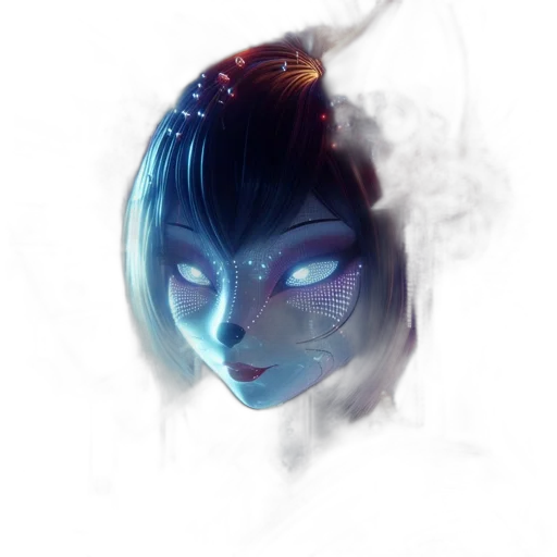 mask, face, robot, creature transparent PNG cut-out
