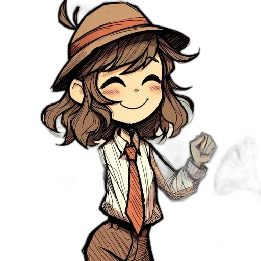 hat, staff, cartoon, watercolor transparent PNG cut-out