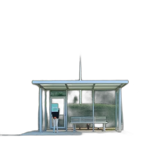 building, umbrella, staff, car transparent PNG cut-out
