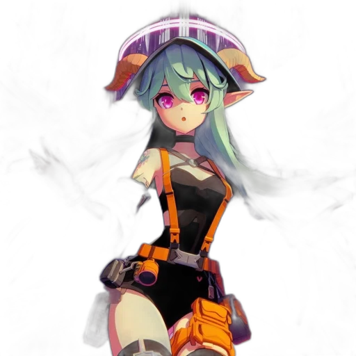 staff, robot, weapon, hat transparent PNG cut-out