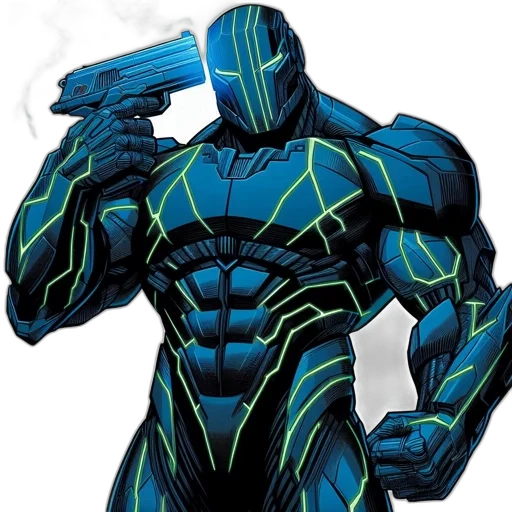 robot, weapon, comic book art, concept art transparent PNG cut-out