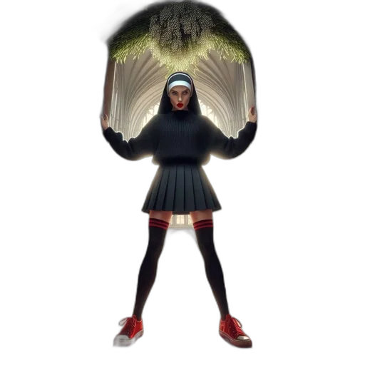 creature, jacket, mask, dress transparent PNG cut-out