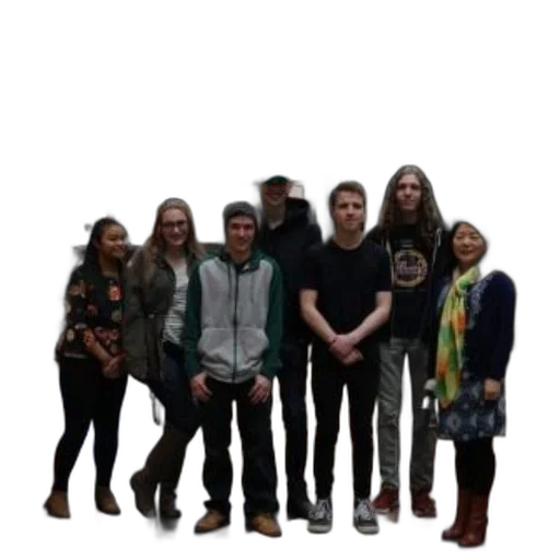 staff, jacket, 3d render, group transparent PNG cut-out