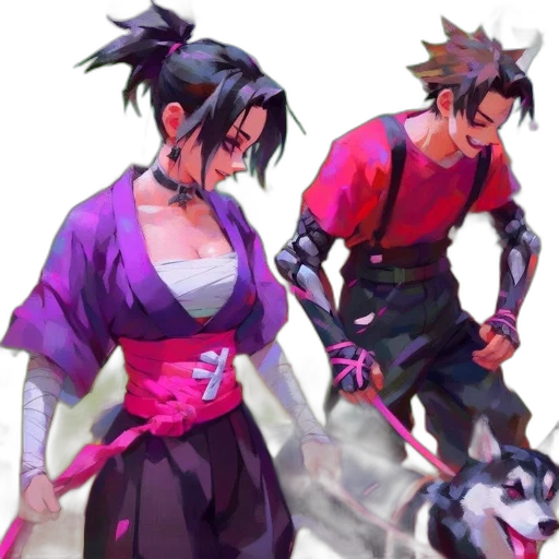 concept art, fantasy art, cyberpunk, anime transparent PNG cut-out