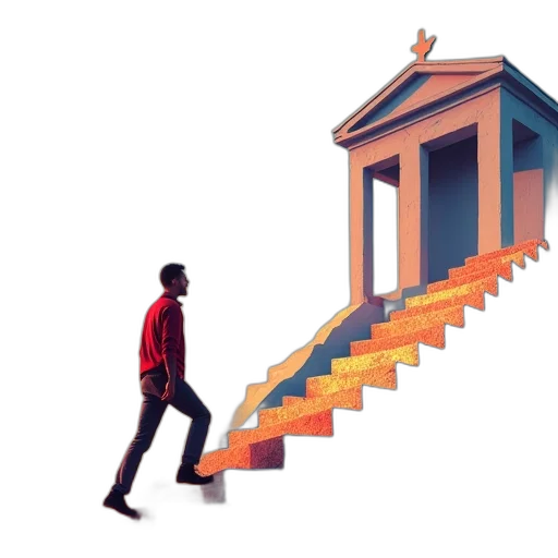 building, concept art, 3d render, pixel art transparent PNG cut-out