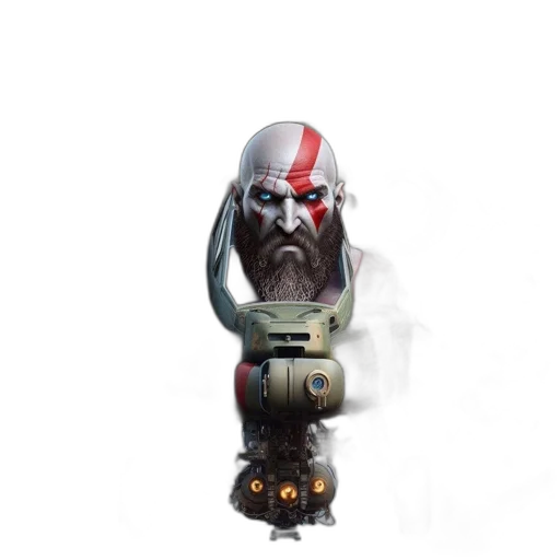 mask, robot, staff, creature transparent PNG cut-out