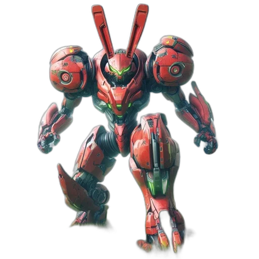 robot, weapon, concept art, 3d render transparent PNG cut-out