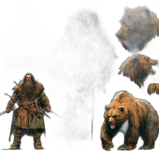 concept art, fantasy art, comic book art, photorealistic transparent PNG cut-out
