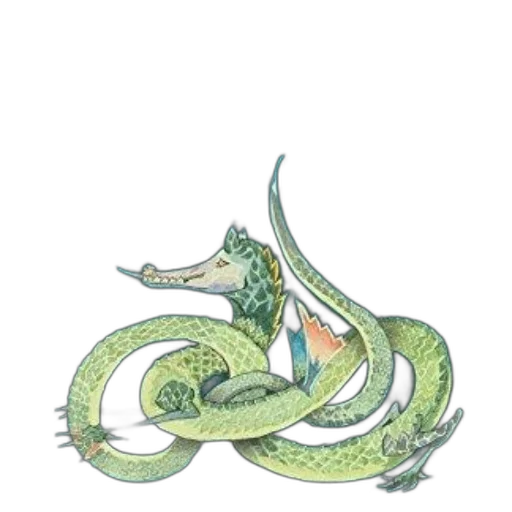 dragon, staff, creature, animal transparent PNG cut-out