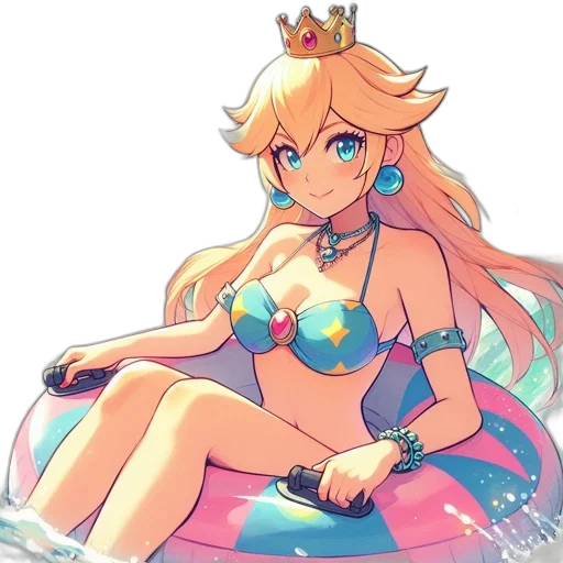 crown, staff, dress, pixel art transparent PNG cut-out