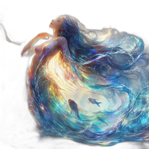 hair, dragon, dress, mask transparent PNG cut-out