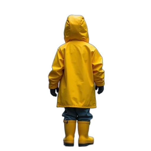 jacket, umbrella, robot, 3d render transparent PNG cut-out
