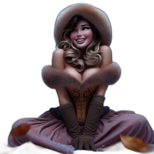 hat, dress, crown, 3d render transparent PNG cut-out