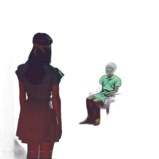 robot, dress, staff, creature transparent PNG cut-out