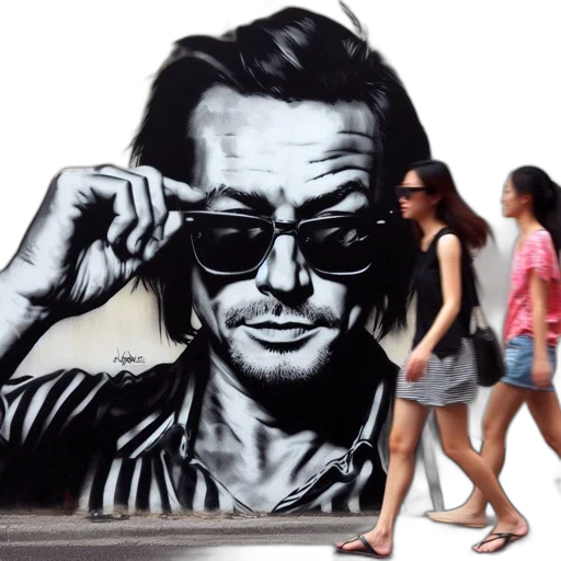 face, photorealistic, cartoon, comic book art transparent PNG cut-out