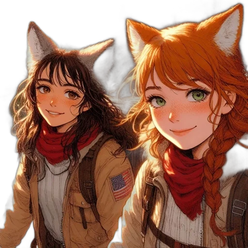 jacket, staff, animal, mask transparent PNG cut-out