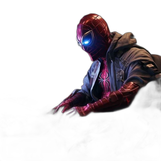 jacket, mask, weapon, creature transparent PNG cut-out