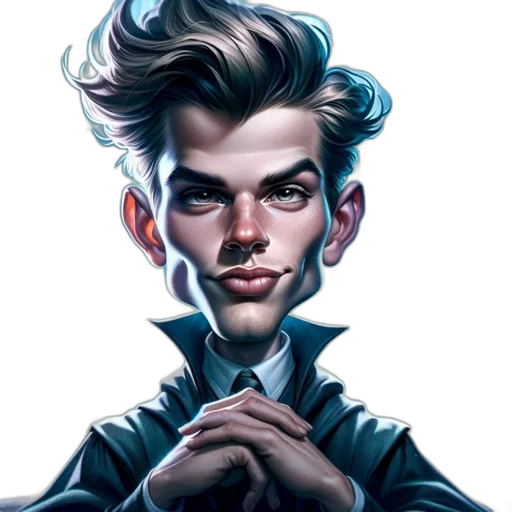 face, jacket, staff, creature transparent PNG cut-out