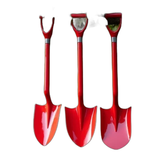 staff, weapon, 3d render, red transparent PNG cut-out